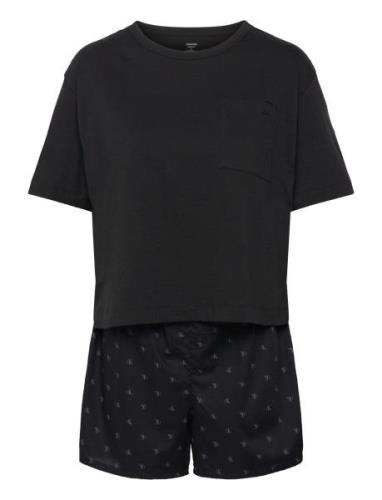 S/S Short Set Pyjama Black Calvin Klein