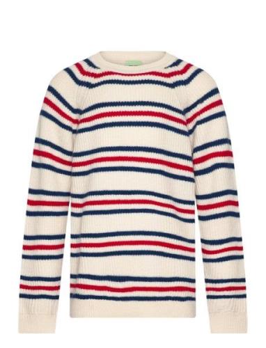 Raglan Sweater Tops Knitwear Pullovers Multi/patterned FUB