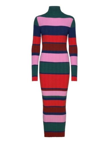 Multicolor Striped Knitted Dress Maksimekko Juhlamekko Multi/patterned...