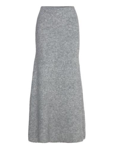 Filine Knit Skirt Pitkä Hame Grey NORR