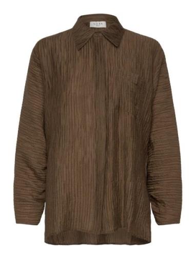 Room Shirt Tops Shirts Long-sleeved Khaki Green NORR