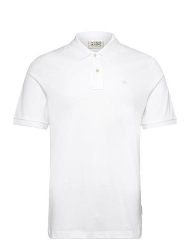 Core Logo Pique Polo Tops Polos Short-sleeved White Scotch & Soda