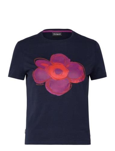 Droppi Tops T-shirts & Tops Short-sleeved Navy Desigual