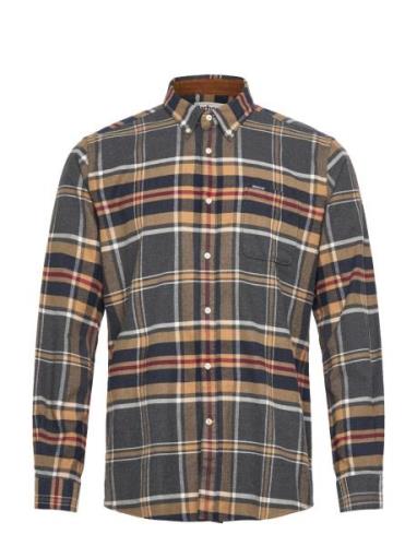 Barbour Ronan Tf Check Tops Shirts Casual Grey Barbour