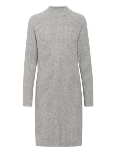 Karinya Knit Dress Lyhyt Mekko Grey Kaffe