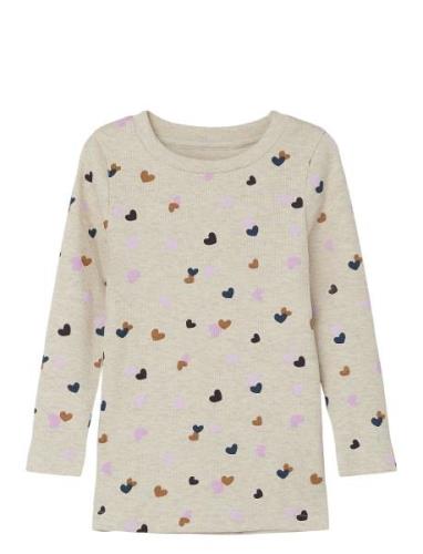 Nmflucky Xsl Ls Top Noos Tops T-shirts Long-sleeved T-shirts Multi/pat...