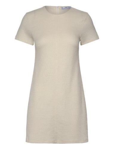 Short Tweed Dress Lyhyt Mekko Cream Mango