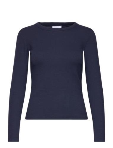 Lr-Numbia Tops T-shirts & Tops Long-sleeved Navy Levete Room