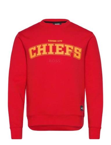 Watt_Nfl Tops Sweat-shirts & Hoodies Sweat-shirts Red BOSS