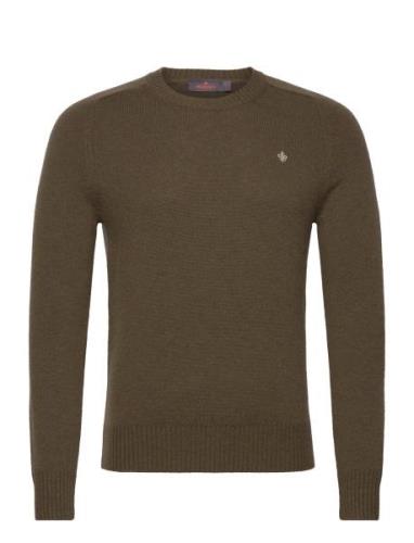 Hertford Ck Tops Knitwear Round Necks Green Morris