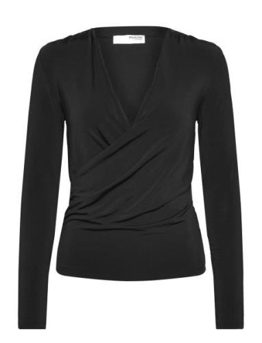 Slfzahra Ls Top Tops T-shirts & Tops Long-sleeved Black Selected Femme