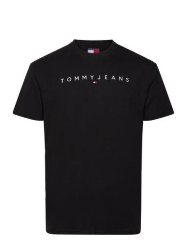 Tjm Reg Linear Logo Tee Ext Tops T-shirts Short-sleeved Black Tommy Je...