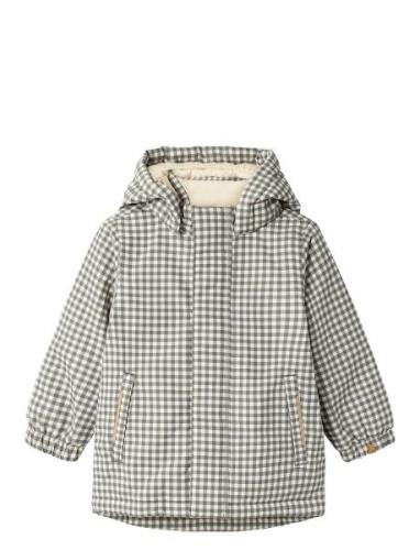 Nmmlasnow10 Jacket Aop 1Fo Lil Toppatakki Grey Lil'Atelier