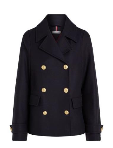 Wool Blend Db Peacoat Villakangastakki Navy Tommy Hilfiger