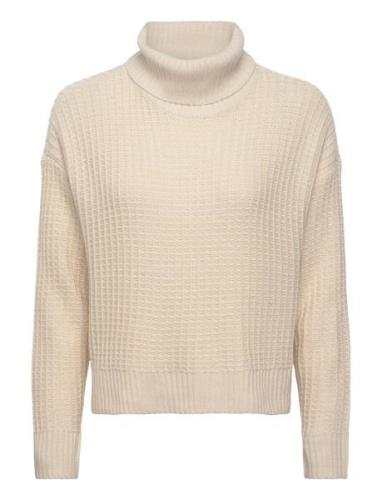 Vmomega Ls Rollneck Pullover Boo Tops Knitwear Turtleneck Cream Vero M...