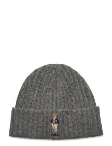 Polo Bear Wool Beanie Accessories Headwear Beanies Grey Polo Ralph Lau...