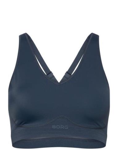 Borg Mid V Support Sport Bras & Tops Sports Bras - All Navy Björn Borg