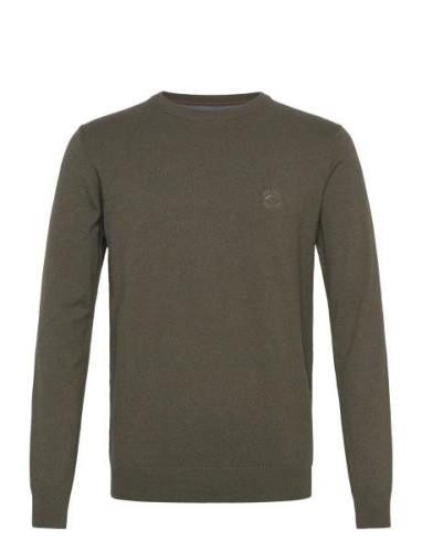 Inancona Crewneck Tops Knitwear Round Necks Green INDICODE