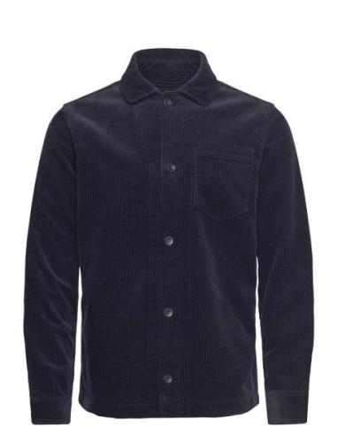 Layton Corduroy Overshirt Tops Overshirts Navy Les Deux