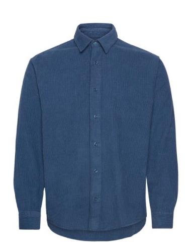 Classic Cord Malte Shirt Tops Shirts Casual Blue Mads Nørgaard