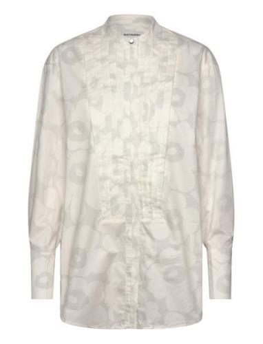 Heti Unikko Tops Shirts Long-sleeved Cream Marimekko