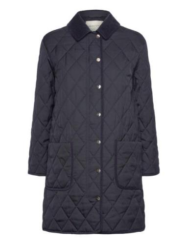 Quilted Cord Detailed Coat Tikkitakki Navy GANT