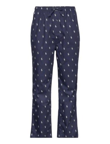 Signature Pony Cotton Pajama Pant Olohousut Navy Polo Ralph Lauren Und...