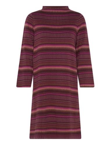 Sunday Ls Dress Polvipituinen Mekko Burgundy Jumperfabriken