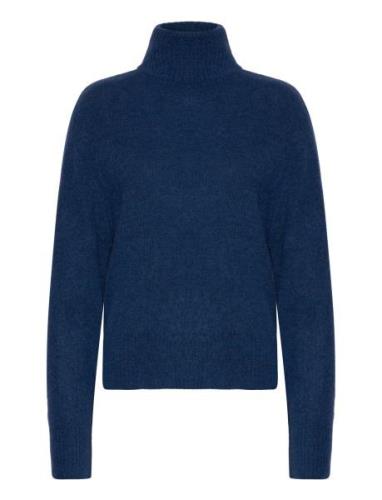 Mmaidy Thora Rollneck Knit Tops Knitwear Turtleneck Blue MOS MOSH