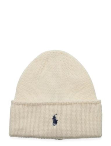 Cable-Knit Merino Wool Beanie Accessories Headwear Beanies Cream Polo ...