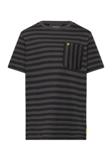 Breton T-Shirt Tops T-shirts Short-sleeved Black Lyle & Scott