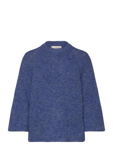 Fqgrslulu-Pullover Tops Knitwear Jumpers Blue FREE/QUENT