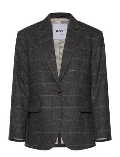 Hester - All Time Check Blazers Single Breasted Blazers Grey Day Birge...