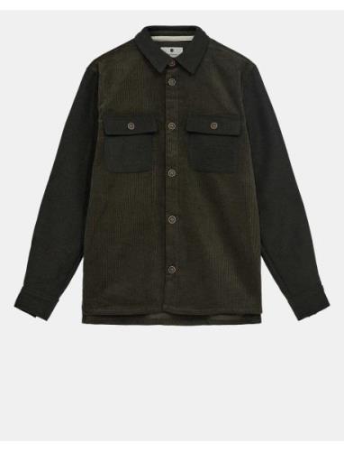 Akoscar Cord Mix Overshirt Ohut Takki Khaki Green Anerkjendt