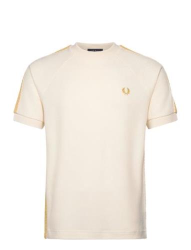 Taped Raglan T-Shirt Tops T-shirts Short-sleeved Cream Fred Perry