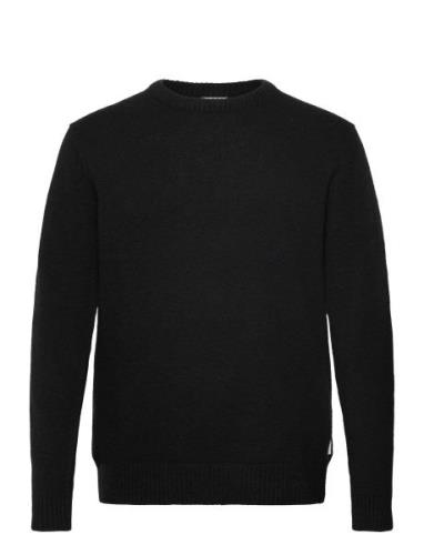 Lambswool O-Neck Knit Tops Knitwear Round Necks Black Lindbergh