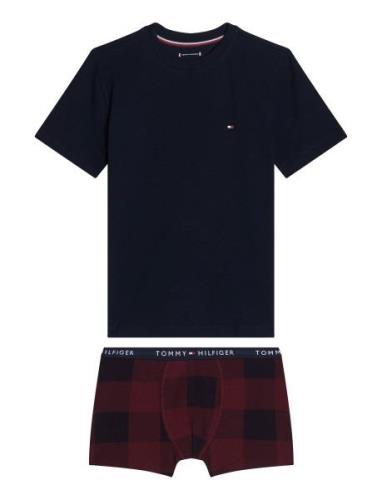 Ss Tee/Trunk Gift Set Boxed Alusvaatesetti Navy Tommy Hilfiger