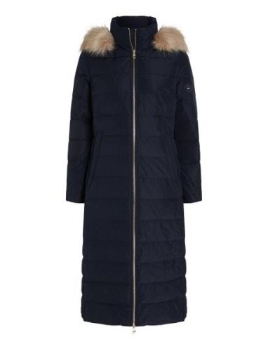 Heritage Down Tyra Maxi With Fur Topattu Pitkä Takki Navy Tommy Hilfig...