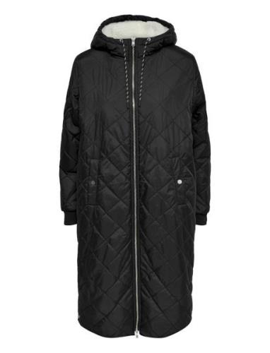 Onlnewsandy Quilt Coat Cc Otw Topattu Pitkä Takki Black ONLY