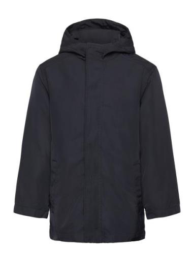 Hooded Water-Repellent Coat Parka Takki Black Mango