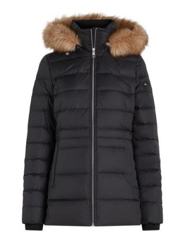 Tyra Down Jacket With Fur Vuorillinen Takki Topattu Takki Black Tommy ...