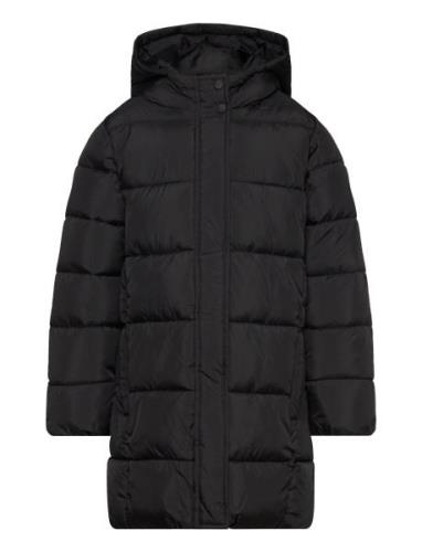 Hood Quilted Coat Toppatakki Black Mango