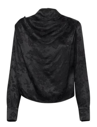 Dina Blouse Tops Blouses Long-sleeved Black MAUD