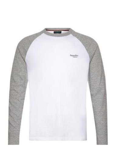 Essential Baseball Ls Top Tops T-shirts Long-sleeved White Superdry