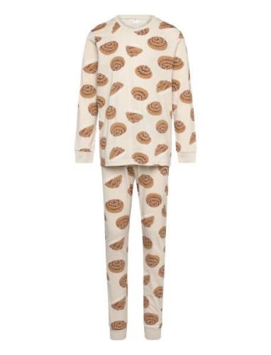 Pyjama Cinnamon Roll Pyjamasetti Pyjama Beige Lindex