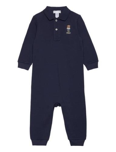 Polo Bear Cotton Mesh Polo Coverall Pitkähihainen Body Navy Ralph Laur...