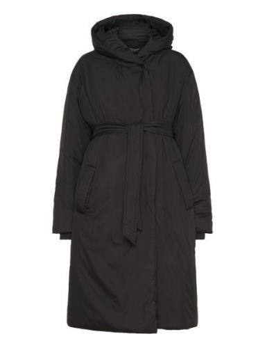 Vmmsofie Soa Long Coat Topattu Pitkä Takki Black Vero Moda Maternity