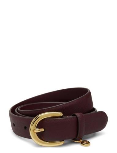 Crosshatch Leather-Charm Classc-Drc Vyö Burgundy Lauren Ralph Lauren