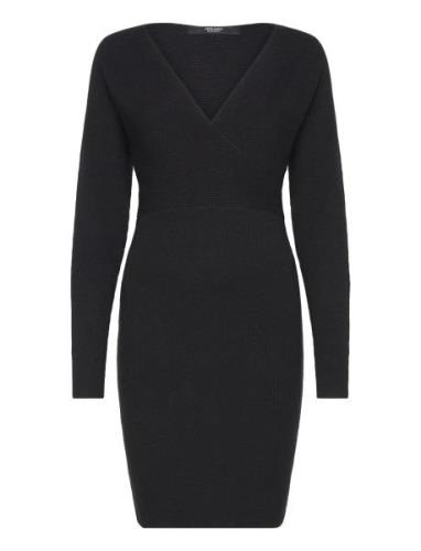 Vmmhollyrem Ls V-Neck Dress Ga Noos Polvipituinen Mekko Black Vero Mod...