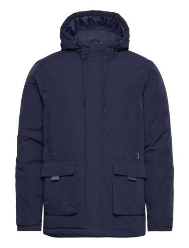 Outerwear Vuorillinen Takki Topattu Takki Navy Blend